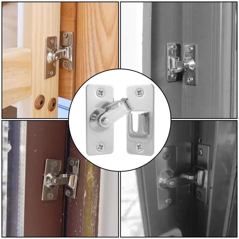BuxiuGK 90 Degree Right Angle Buckle Hook Lock Bolt Stainless