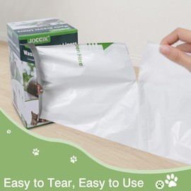 Cat Litter Box Liner Bags Compatible with Self-Cleaning Litter Box Robot 100 Pack, Waste Drawer Liners Heavy Duty White 9-11 Gallons Replacement Bags…