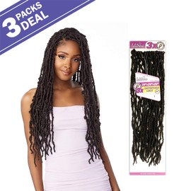 Sensationnel Crochet Braids Lulutress 3X Pre-Looped Distressed Locs 24" (3-PACK, SM1B/30)