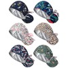 Floraltop 6 Pcs Satin Lined Scrub Caps Women Nurse Surgical