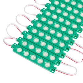 Q QINGCHEN DC24V Green Injection LED Module 1.2W Waterproof led Light Strip for Letter Advertising Signs with Tape Adhesive Backside (200pcs Pack,Green, 24 Volt)