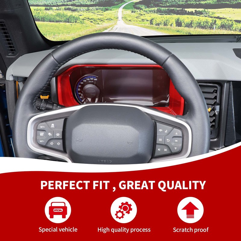 RAZPOY for Bronco Dashboard Panel Trim, Center Control Dash Board