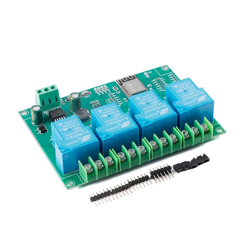 JESSINIE ESP8266 5V 30A Relay Module, 4 Channel ESP-12F Development