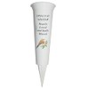 Memorial Grave Flower Pot - 33cm tall Sturdy White Memorial