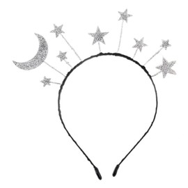 Dzrige Star Moon Headband Sequin Birthday Party Headpiece Glitter Hair Accessories for New Year Holiday Festival Costume Party