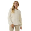 Rip Curl Women's Classic Surf Knit Pullover Crew Sweater, Bone,