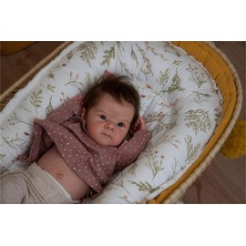 Anano Realistic Lifelike Reborn Baby Dolls Toddler Silicone Full Body Girls 18 Inch Baby Reborn Doll Silicone Full Body Eyes Open with Hair Anatomically Correct