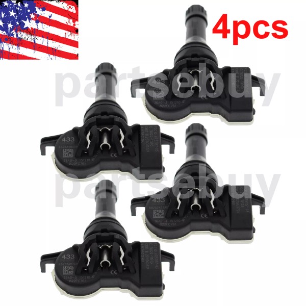 partsebuy Set of (4) TIRE PRESSURE SENSOR TPMS 433Mhz For