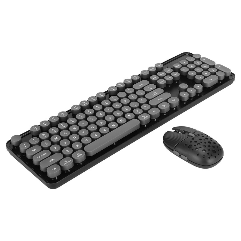 Wireless Keyboard and Mouse Combo Pure Color Retro 2.4G Wireless