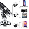 USB Digital Microscope 1600X Magnification Camera 8 LEDs with Stand