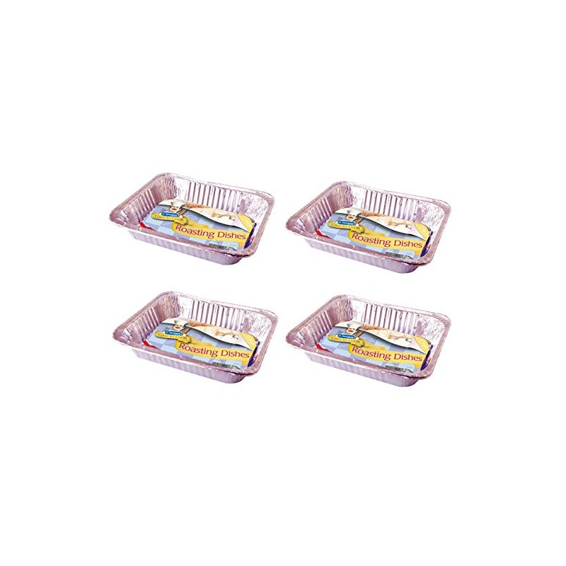 8 Foil Roasting Rectangular Foil Trays Great For Christmas Turkey