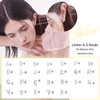 ChainsHouse 925 Silver Letter Stud Earrings A-Z Initial Alphabet Earrings