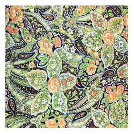 Wyoming Traders Calico Silk Wild Rag Scarf - Green Paisley Green