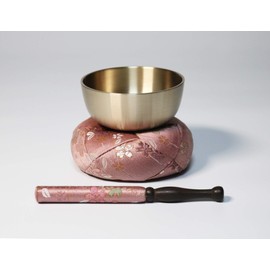 Kyoto Buddhist Altar Isemura Orin Set, Cherry Blossom Pattern, Made in Japan, Resonates beautifully with sounds (each size and color is available), Rin Set, Futon, Ring-stick Rin Set, Buddhist Altar,