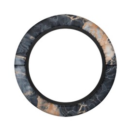 FUIALDOLG Grey Marble Print Golf Cart Steering Wheel Cover Golf Cart Steering Wheel Protector Good Texture and Nice Look Not Easy to Deform Universal Fit (13"-14")