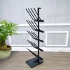 FixtureDisplays 10-Pair Boots Rack 5 Tier Organizer Floor Standing Door
