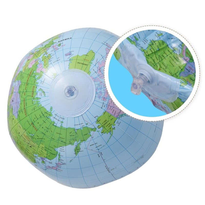 Beach Ball Globe World Map 16" English Beach Ball, Teaching