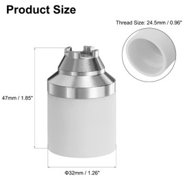 sourcing map 4pcs P80 Plasma Cutting Nozzle Protective Cover, Fiberglass P80 Nozzle Tip Electrodes Protecting Cover Insulator, Plasma Cutter Machine Tool Accessories, White