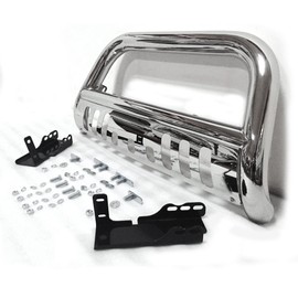 AutoForever 3" Front Bumper Bull Bar Grille Guard Stainless Steel Tubing Brush Push Bar Compatible with 2007-2013 Chevy Silverado 1500 GMC Sierra 1500 LD New Body - Chrome