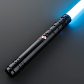 Upgrade RGB3.0 Smooth Swing Dueling Light Saber with 16 Fonts, with Motion Control, Infinite Color Changing Light Saber, Metal Hilt Support Heavy Dueling
