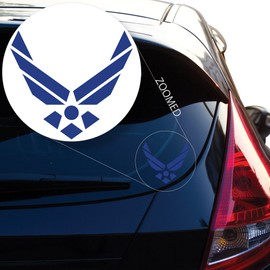 Yoonek Graphics Air Force Decal Sticker for Car Window, Laptop, Motorcycle, Walls, Mirror and More. # 561 (4" x 4.5", Blue)