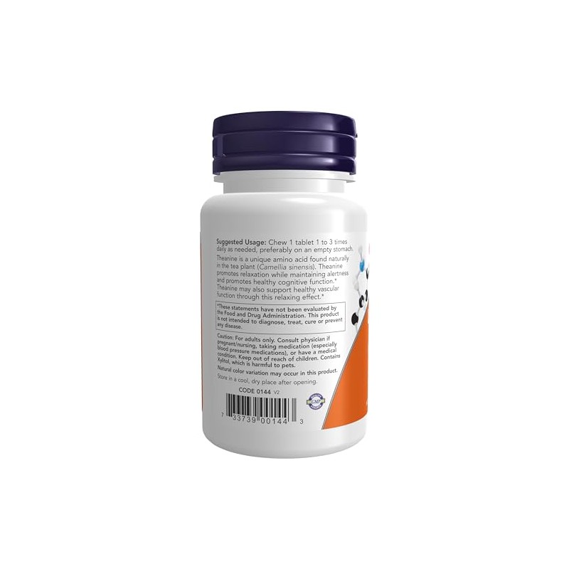 Now L Theanine, 90 Chewables