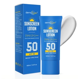 Dermaxgen Sunscreen Lotion Broad Spectrum SPF 50 – Lightweight, Non-Greasy Sun Protection for All Skin Types. Hydrates, Skin Shield, Water-Resistant Coverage for Radiant, Moisturized Skin.