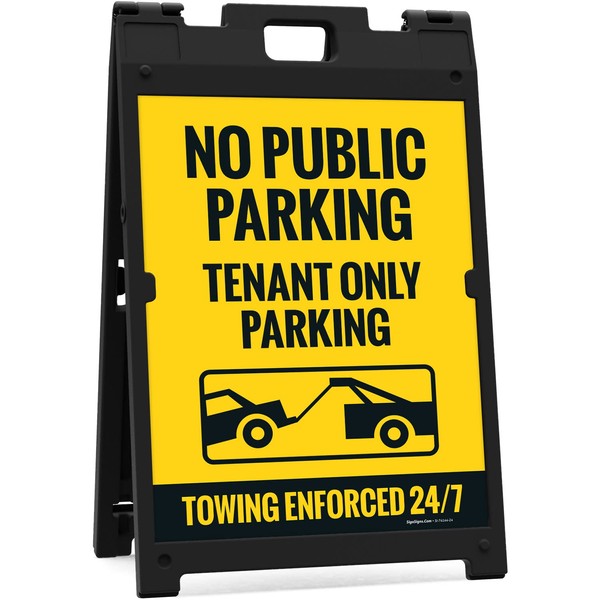 Sigo Signs, No Public Parking Tenant Only Parking Towing Enforced