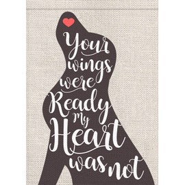 Swooflia Garden Flag Small Cute Funny Dog Yard Flag for Outside Decor Burlap Garden Banner 12x18 Inch Double Sided