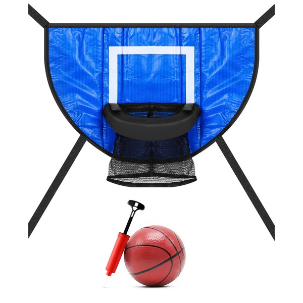 ANZOME Adjustable Trampoline Basketball Hoop Attachment - Trampoline Basketball Goal for Kids' Endless Fun, Safe Basketball Play, and Scoring Thrills on Your Trampoline