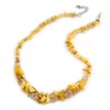 Avalaya Yellow Cluster Shell and Glass Bead with Crystal Ring
