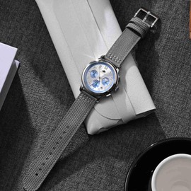 BISONSTRAP Nylon Strap for Men, Two-Piece Military Watch Strap, Quick Release, Brushed Buckle, Strap Width 18 mm, 19 mm, 20 mm, 22 mm, Nylon, No gemstone