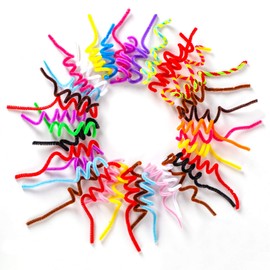 Kkbestpack 20 Colors 300 Pcs Pipe Cleaners Craft Chenille Stems for Kids DIY Art Creative Craft Decorations (6 mm x 12 Inch) Assorted Colors