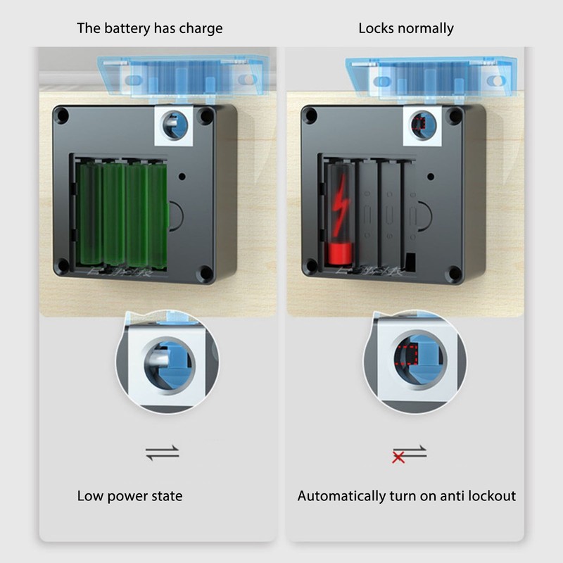 Hidden NFC Lock Electronic Drawer Locks Invisible Cabinet Lock Punch