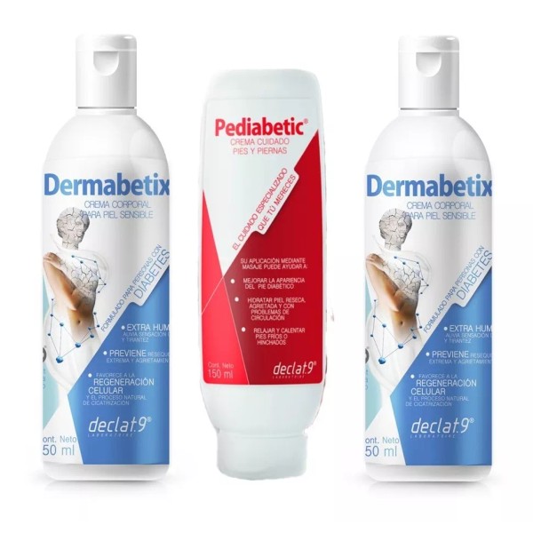 declat.9 Kit 2 Dermabetix +1 Pediabetic Crema Para Piel Seca