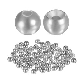 TIXIPEM 2.8mm Dia Tungsten Beads for Fly Tying [100PCS] - Slotted Head Ball for Tackle Craft & Fishing - [#12-14 - Tungsten Color] Sink Deeper Faster Tapered Hole Fly Fishing Materials