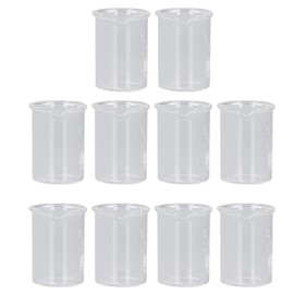 Vaso de Precipitados de 25 Ml, Vidrio de Borosilicato Multifuncional, Tazas Medidoras de 10 Piezas para Laboratorio para Cocina