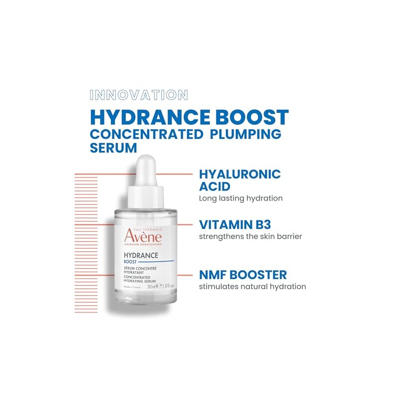 Eau Thermale Avene Hydrance Boost Concentrated Hydrating Serum, 48 Hour