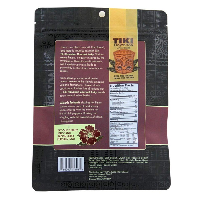 Tiki Hawaiian Gourmet Jerky | Volcanic Teriyaki (Beef)