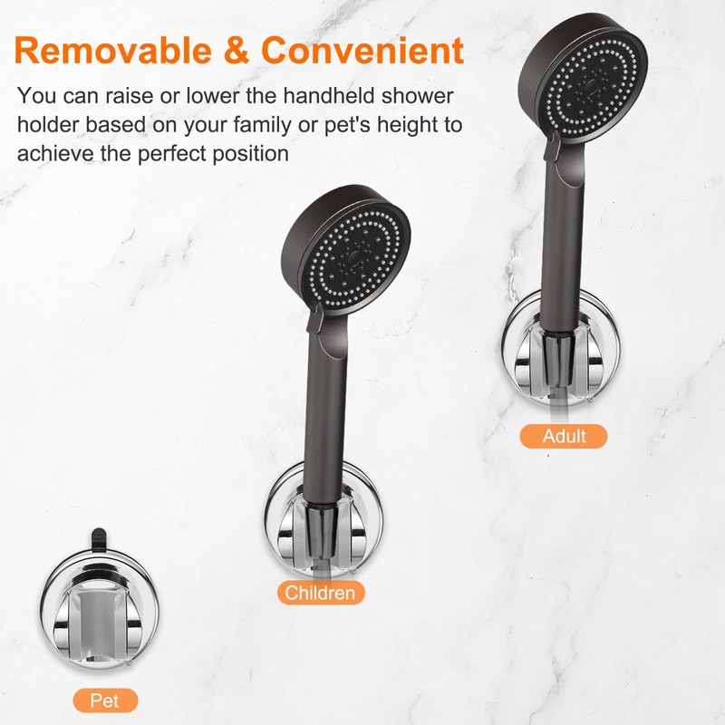 sourcing map 2pcs Shower Head Holder, Suction Cup Shower Head
