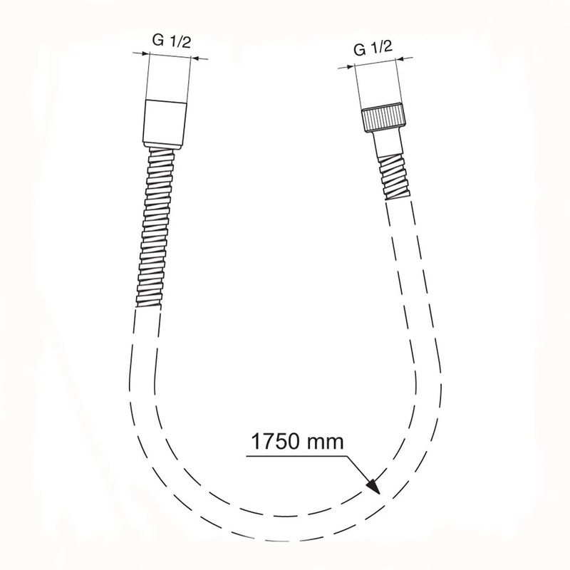Shower Hose - Ideal Standard Metalflex Universal 1.75m Shower Hose,