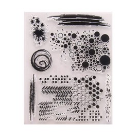 arriettycraft Ink Marks Circle Dots Clear Stamps for Card Making and Journaling, Honeycomb spot Rubber Stamps for Journals Scrapbooking Albums Paper Crafts Decoration-A1336