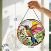 Hummingbird Stained Glass Suncatcher Window Hanging Gifts for Bird Lovers