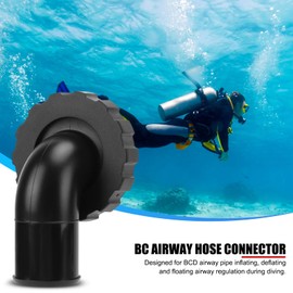 EVTSCAN Nylon Hose 90 Degree Elbow 25mm Fitting Adapter Connector, for Diving BC Airway Hoses Pipe, with 1.846-20UNF Thread, for BCD Power Inflator K Type