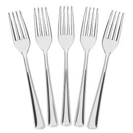 Clear Plastic Forks 100 Pcs Clear Forks Disposable Utensils Heavy Duty Plastic Cutlery Set Disposable Cutlery Sets Flatware Sets Silverware Set Party Supplies & Party Tableware Exqui