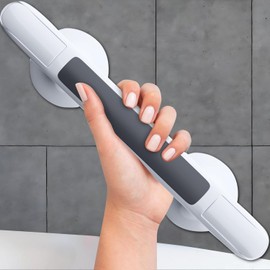 KINFAVOU Shower Handle, Bathtub Safety Aids for Disabled and Elderly, Safety Grab Bar Suction Cup, Heavy Duty No Drilling Removable Shower Handrails for Seniors