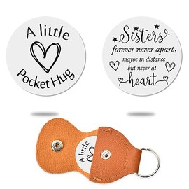 Long Distance Relationship Gifts for Sister Pocket Tokens Little Big Sister Christmas Birthday Gift for Big Lil Middle Sis Sister Pocket Hug Token Long Distance Gift for Sister in Law
