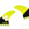 Surfboard Double Tab Fin Compatible, Set of 3, Size, Carbon,