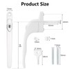 Aluminium Window Lock, Safety Window Handle, White, Window Handle Lockable,