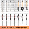 HUHOLE 100 Pack Pegboard Plastic Hooks – J Shape Peg